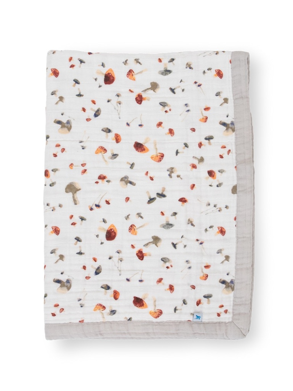 Little Unicorn Mushroom Muslin Baby Quilt - soft cozy